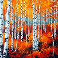 Autumn Birch Forest — Digital Art Print