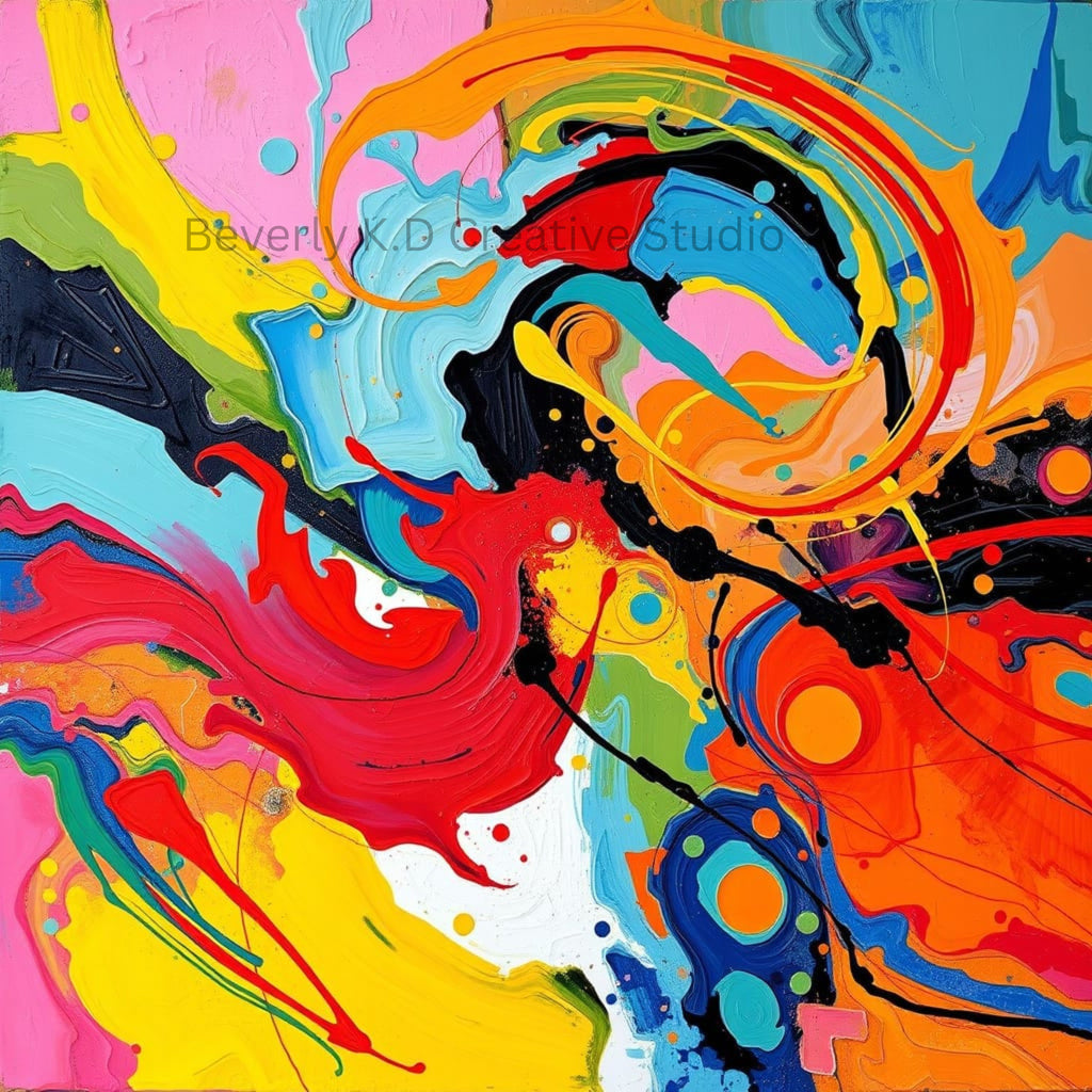 Colour Explosion — Abstract Digital Art Print