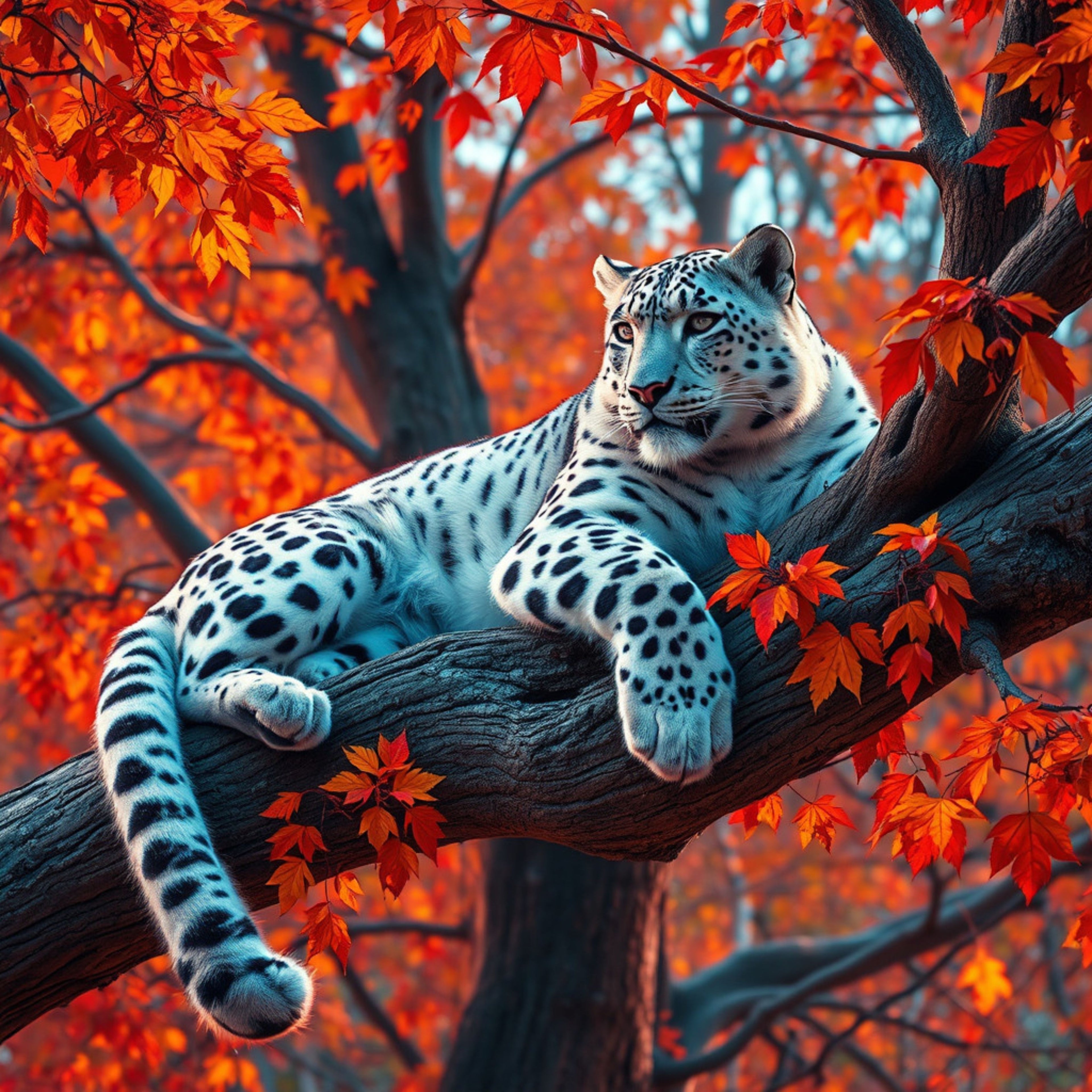 Autumn Snow Leopard