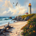 Lighthouse on a Flowering Hill