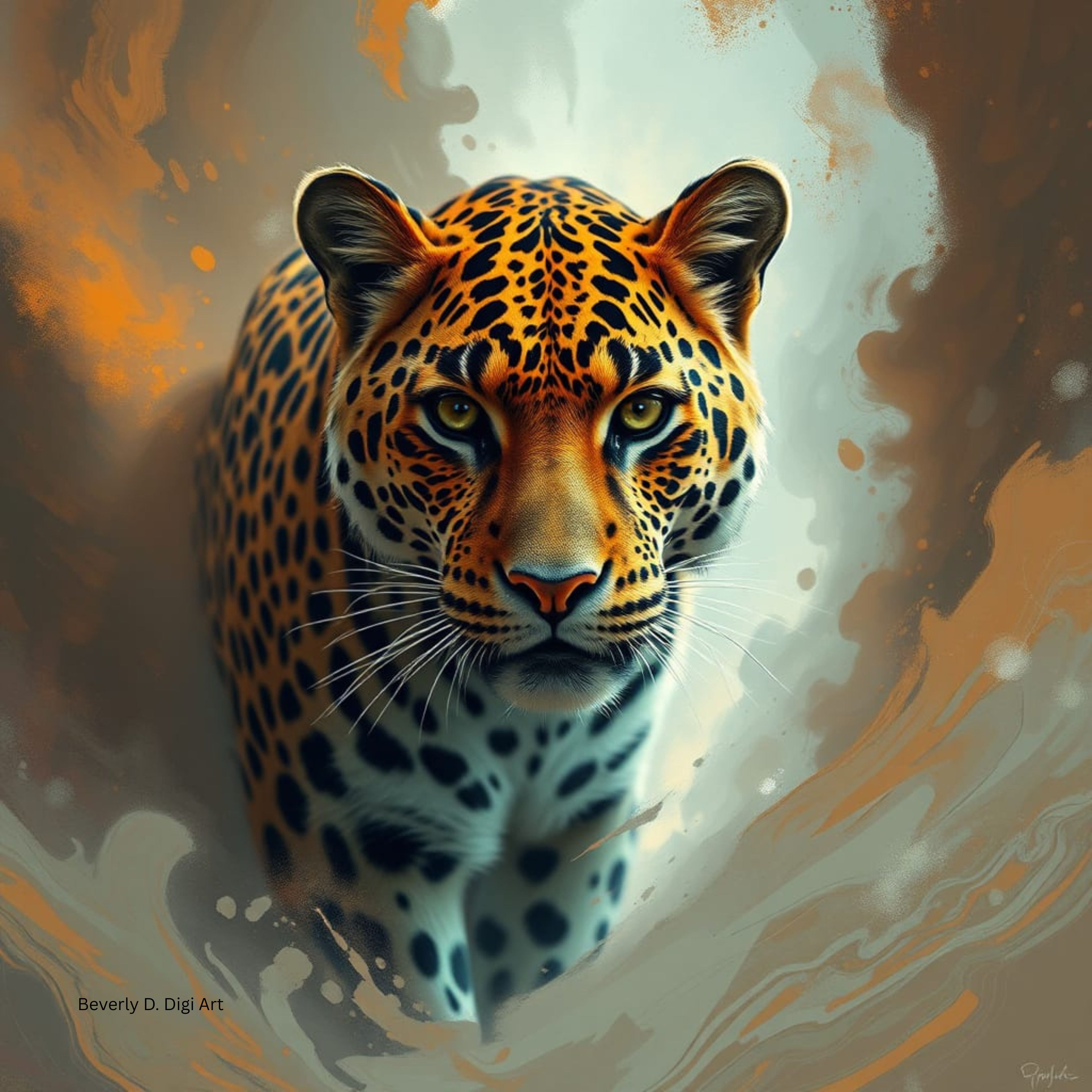 Golden Jaguar in the Jungle